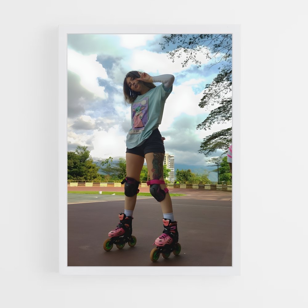 Poster Ride & Glide – affiche Roller (vue 3)